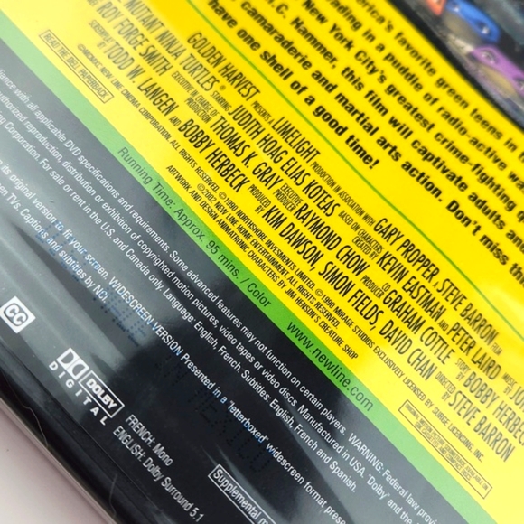 Teenage Mutant Ninja Turtles The Original Movie, Factory Sealed DVD - Picture 8 of 10
